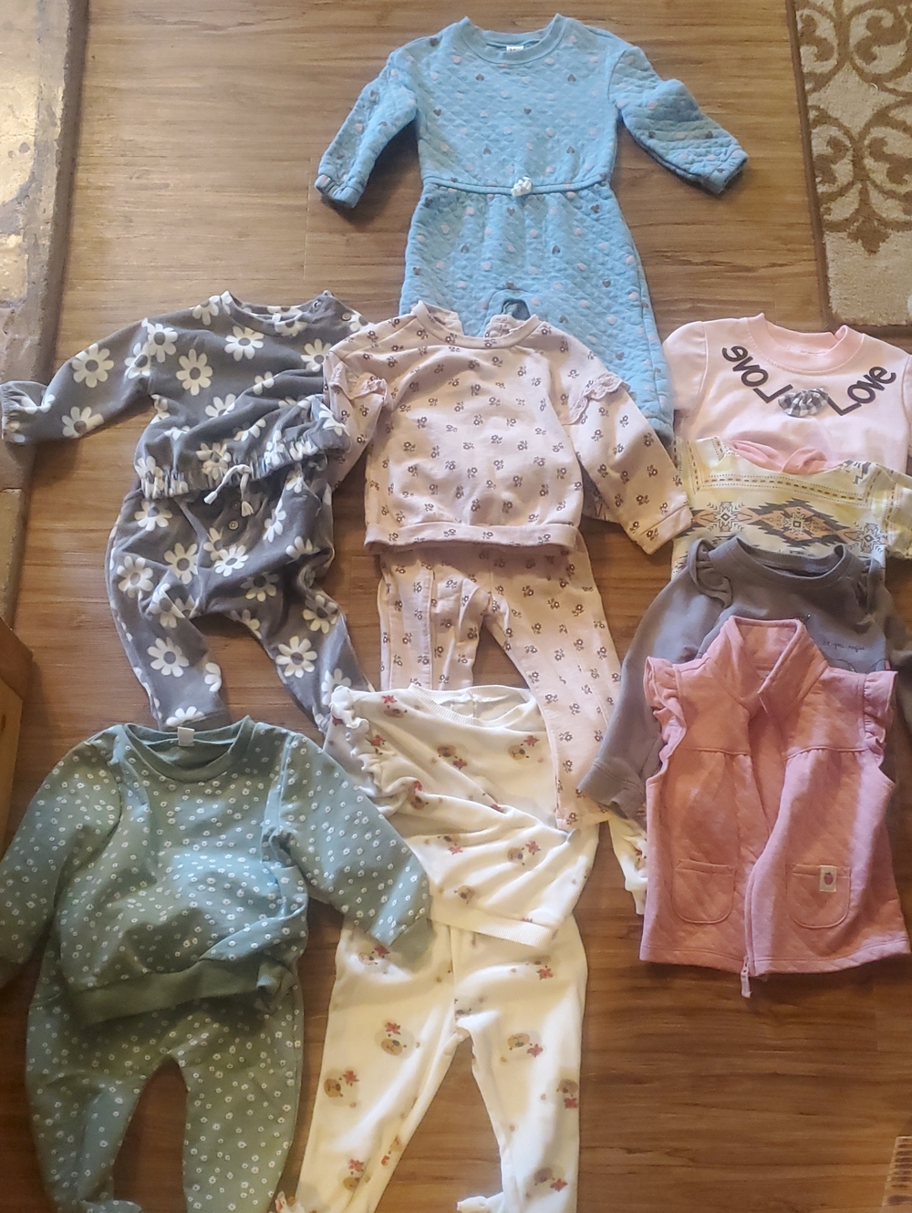 Mixed Baby Girls Clothing Bundle - Floral & Pink Pieces